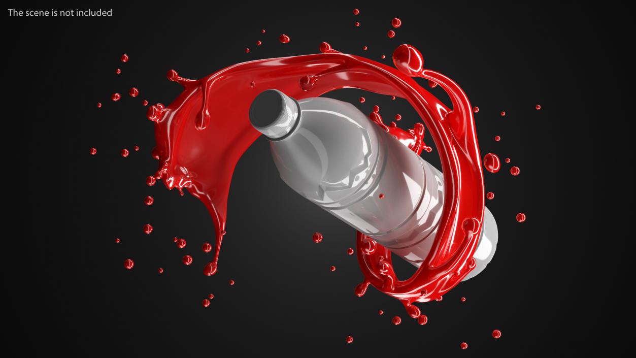 Red Liquid Splash Spiral 3D model