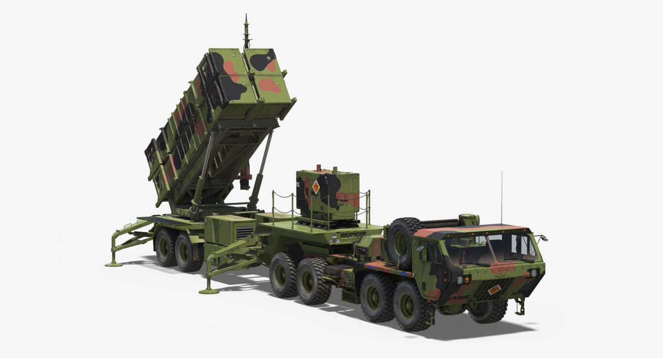 3D MIM-104 Patriot Surface to Air Missile SAM Battle Position model