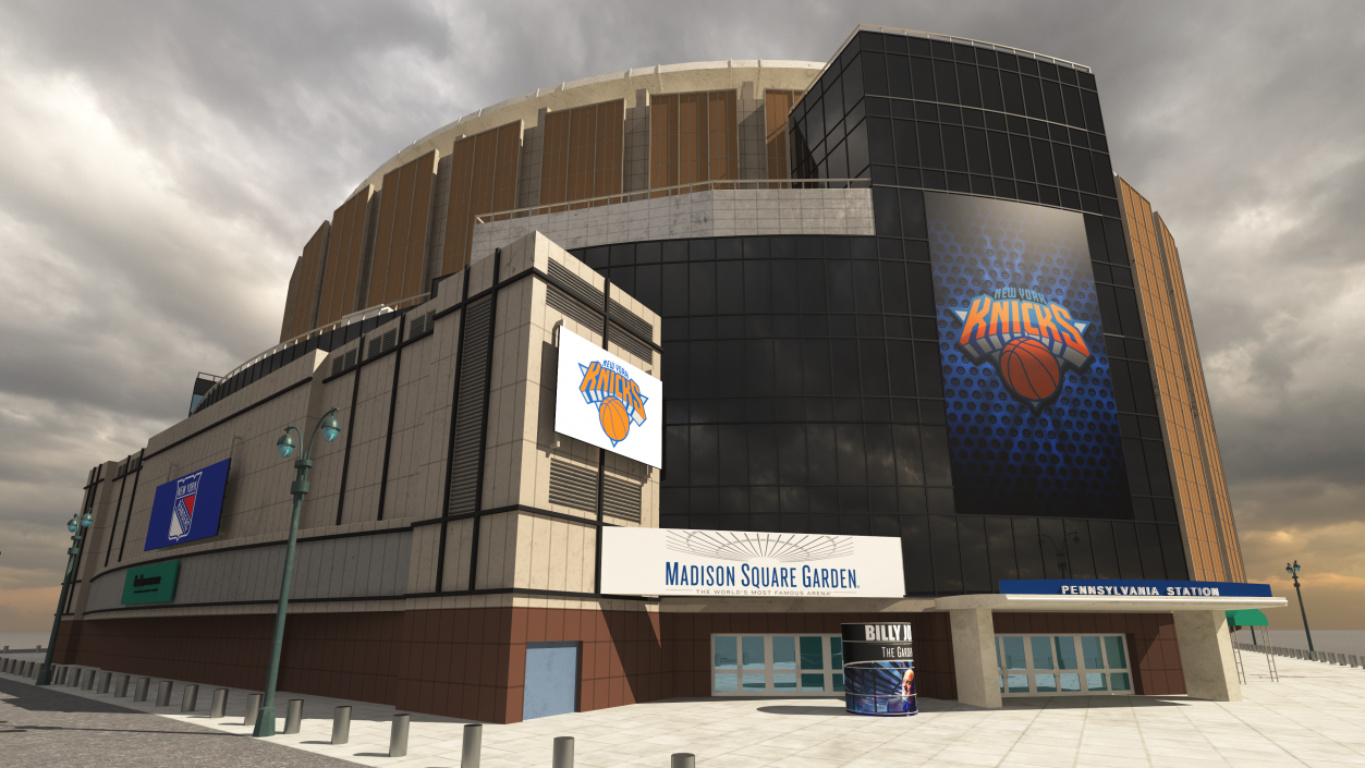 Madison Square Garden with Banners 3D model