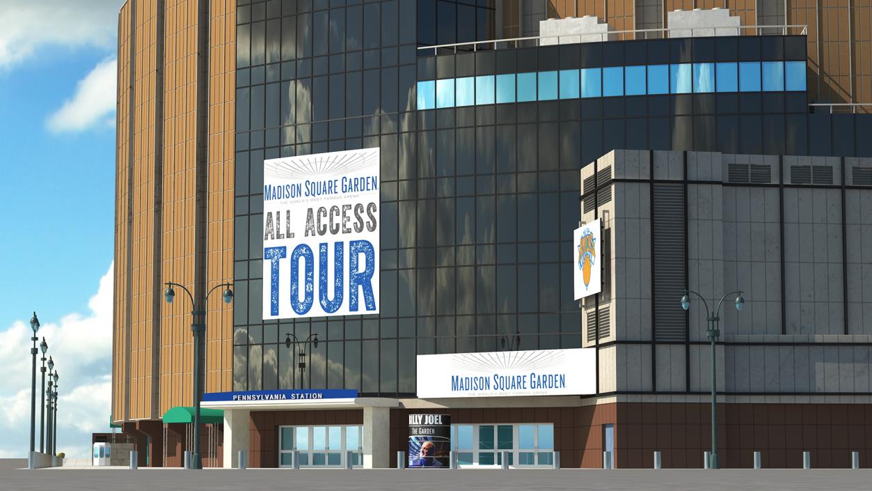 Madison Square Garden with Banners 3D model