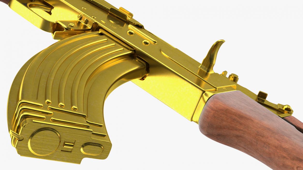 Assault Rifle AK 47 Gold 3D model