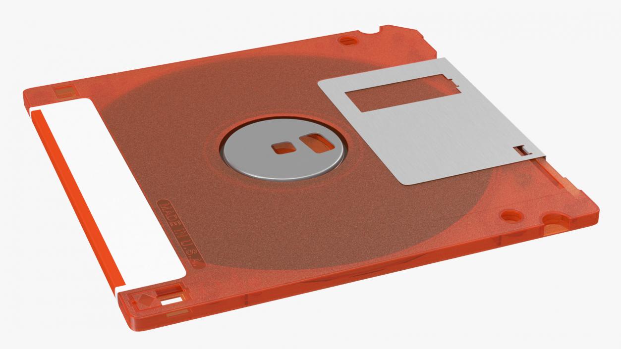3D model Sony MFD 2HD Floppy Diskette Orange