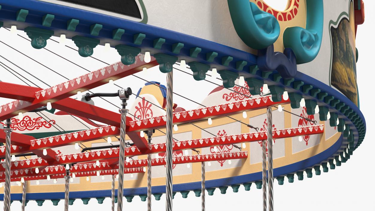 Amusment Park Carousel Rigged 3D model