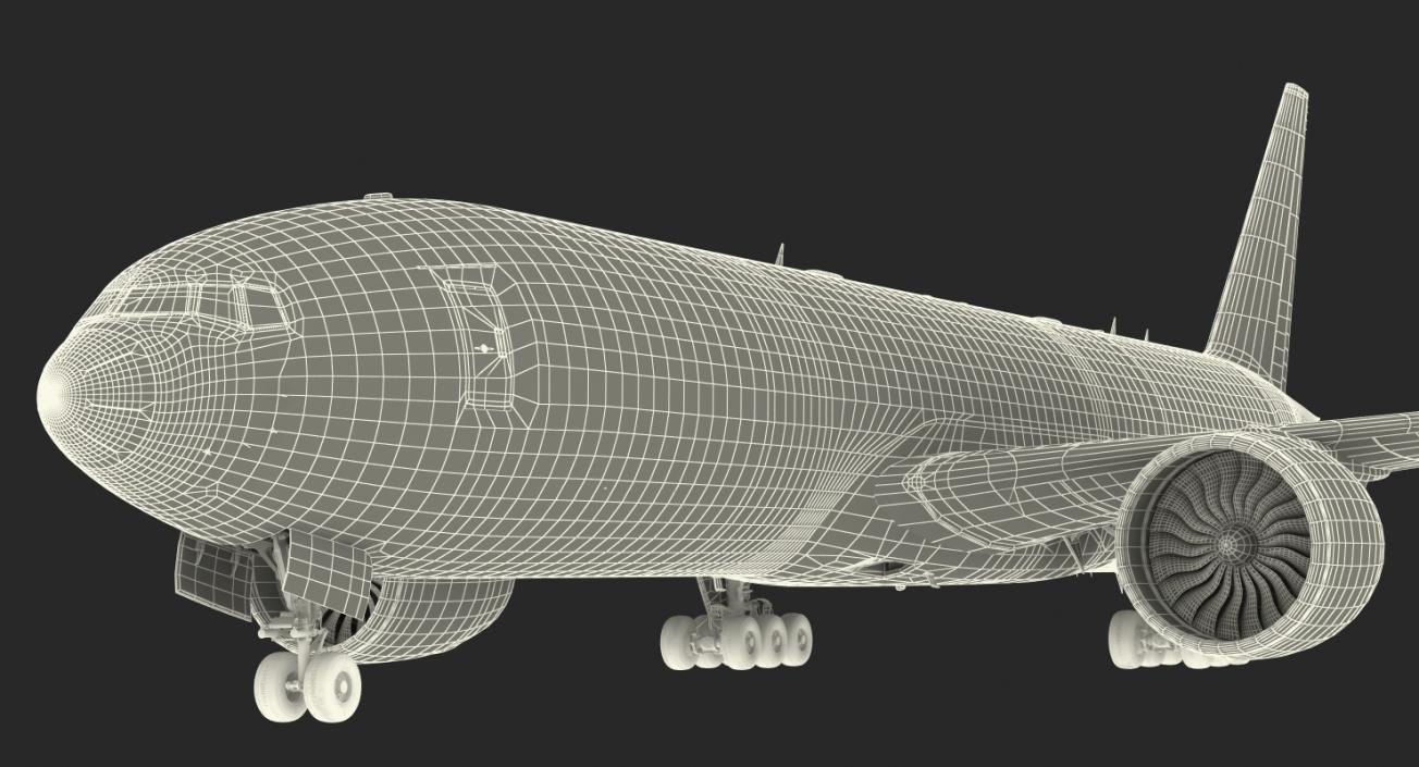3D Boeing 777 Freighter British Airways Rigged model