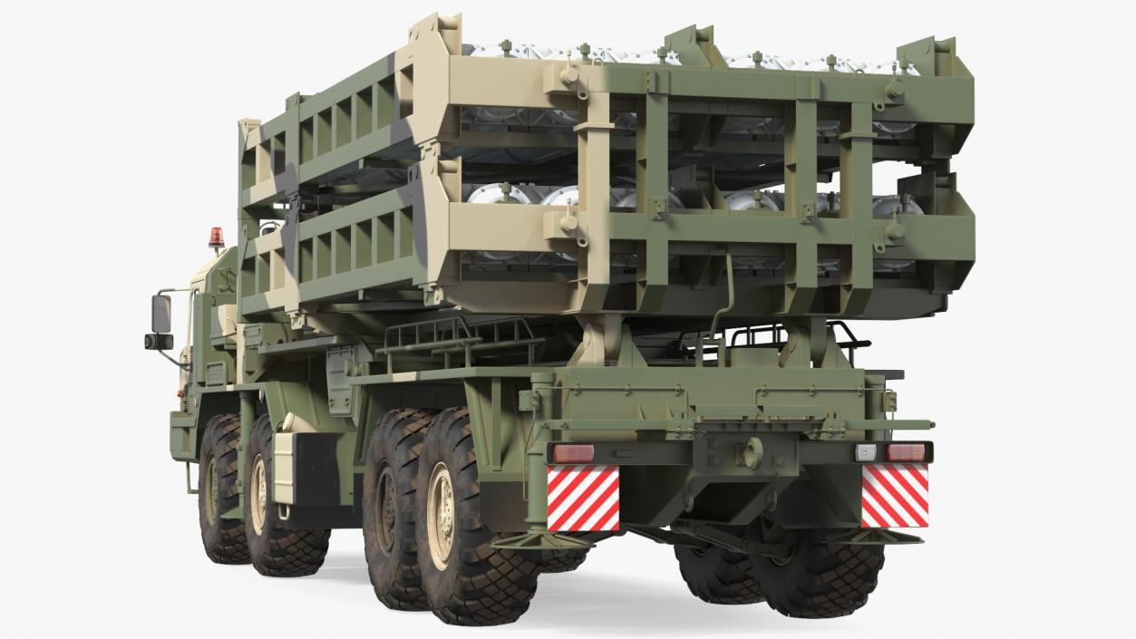 3D Camouflage Vityaz S 350E 50R6 Missile Launcher Rigged model