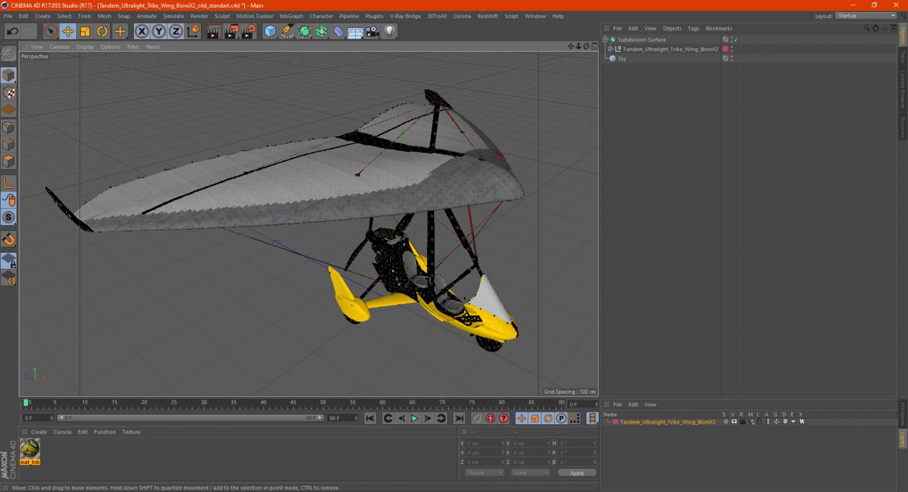 3D Tandem Ultralight Trike Wing BioniX2