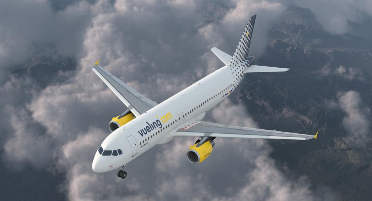 3D Airbus A320 Vueling Airlines model