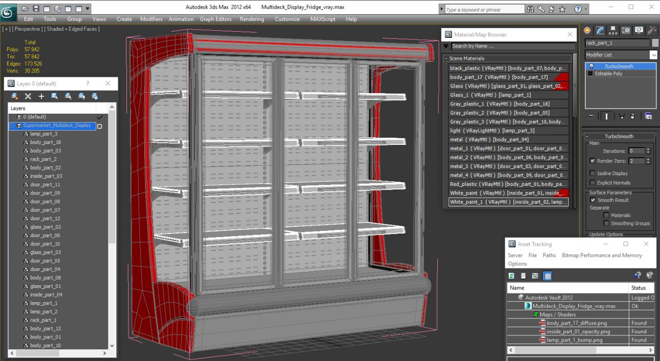 Multideck Display Fridge 3D model