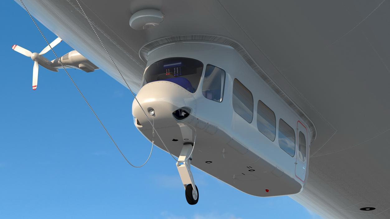 3D Blimp Airship Generic Rigged model