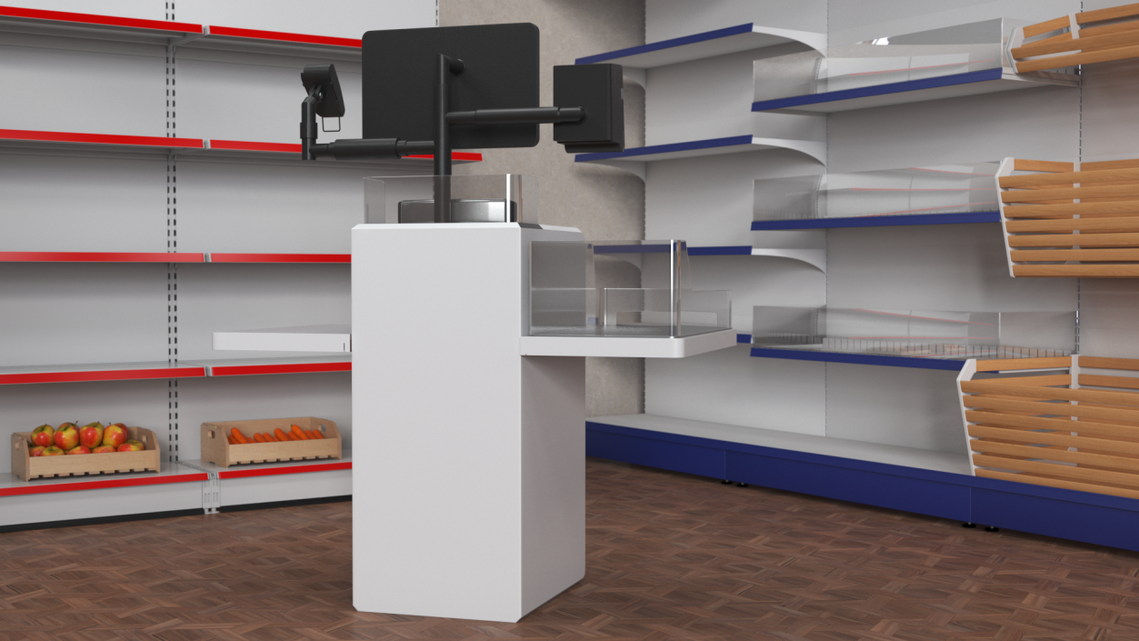 System for Self Checkout StrongPoint Switched Off 3D model