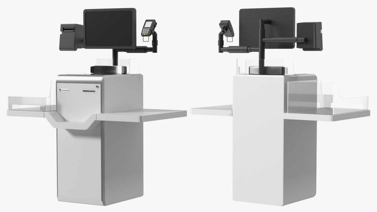 System for Self Checkout StrongPoint Switched Off 3D model