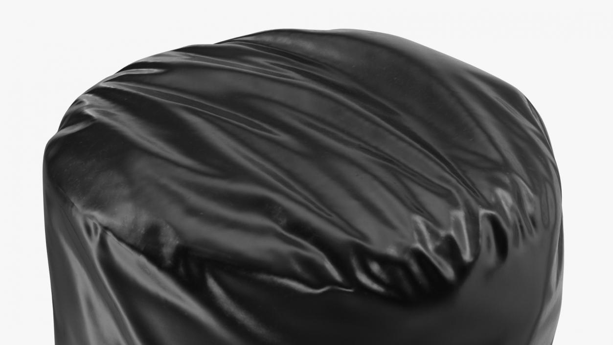 3D Tied Closed Big Black Trash Bag