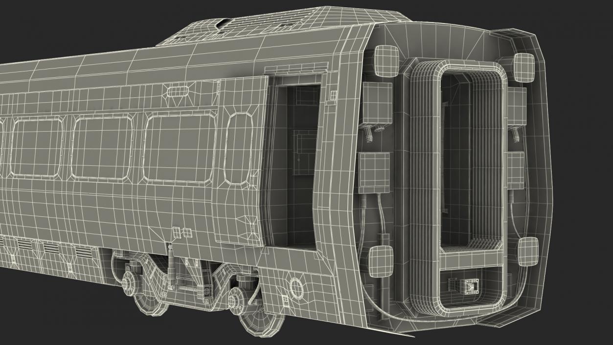 3D Amtrak Acela Express Train Rigged model