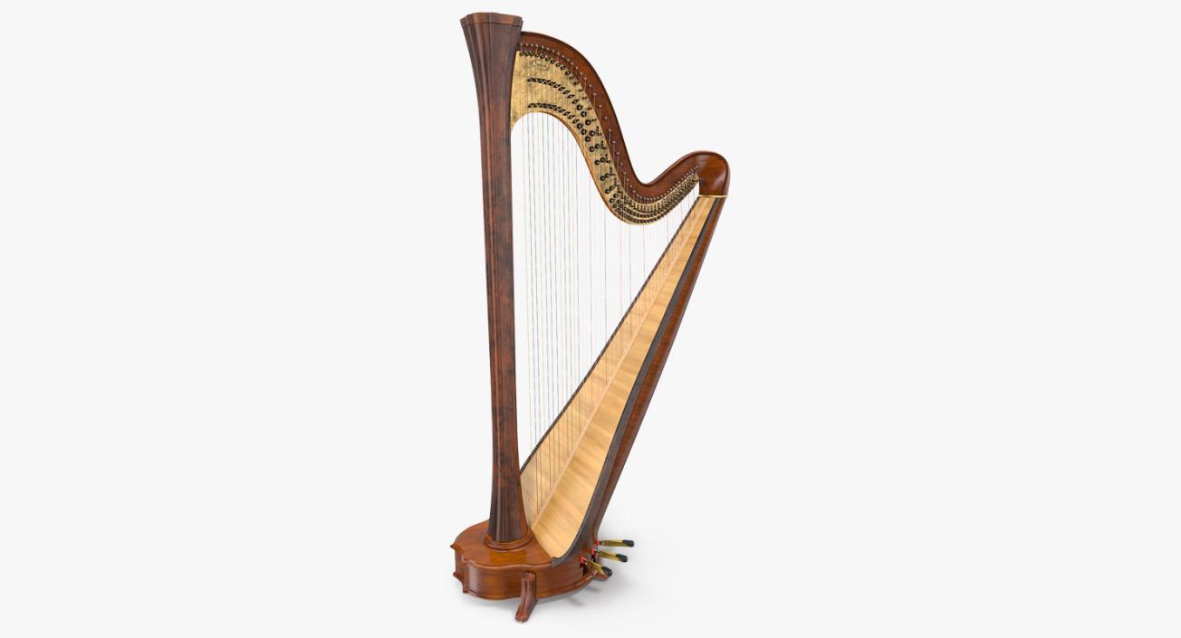 3D Pedal Harp Instrument