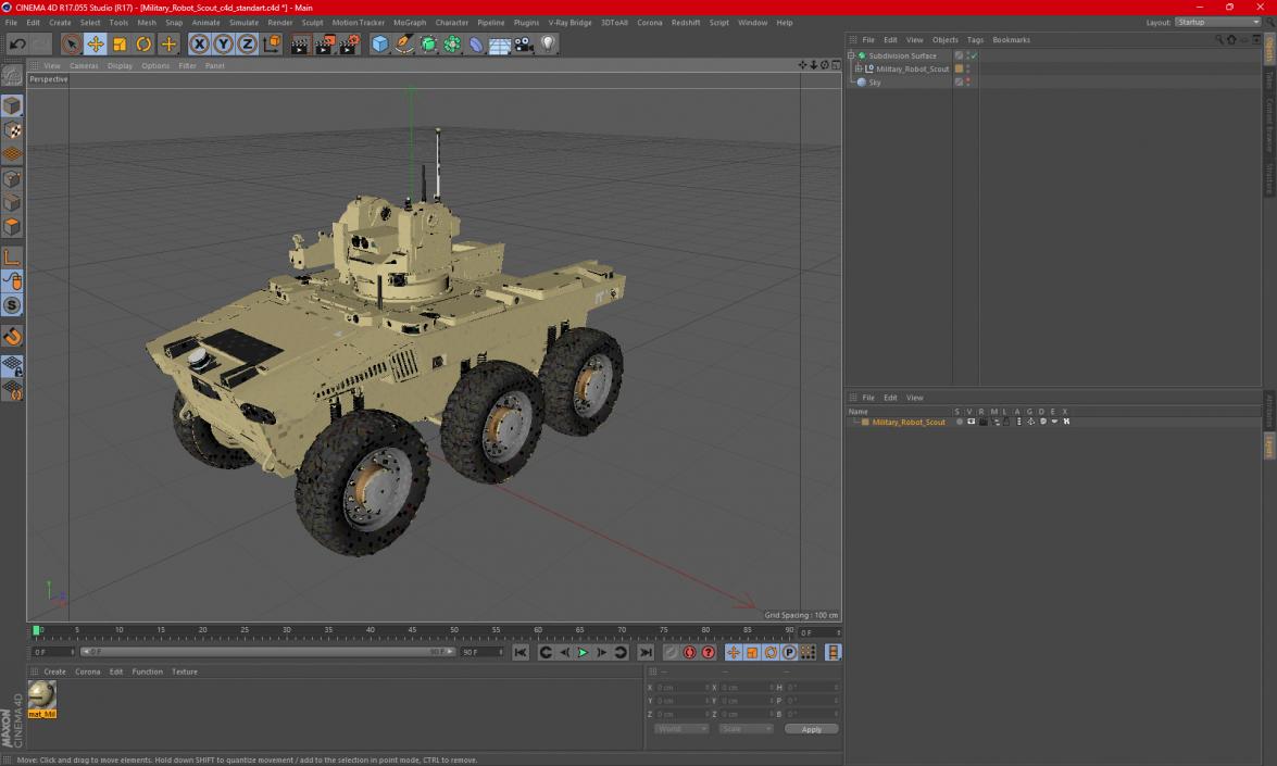 3D model Military Robot Scout