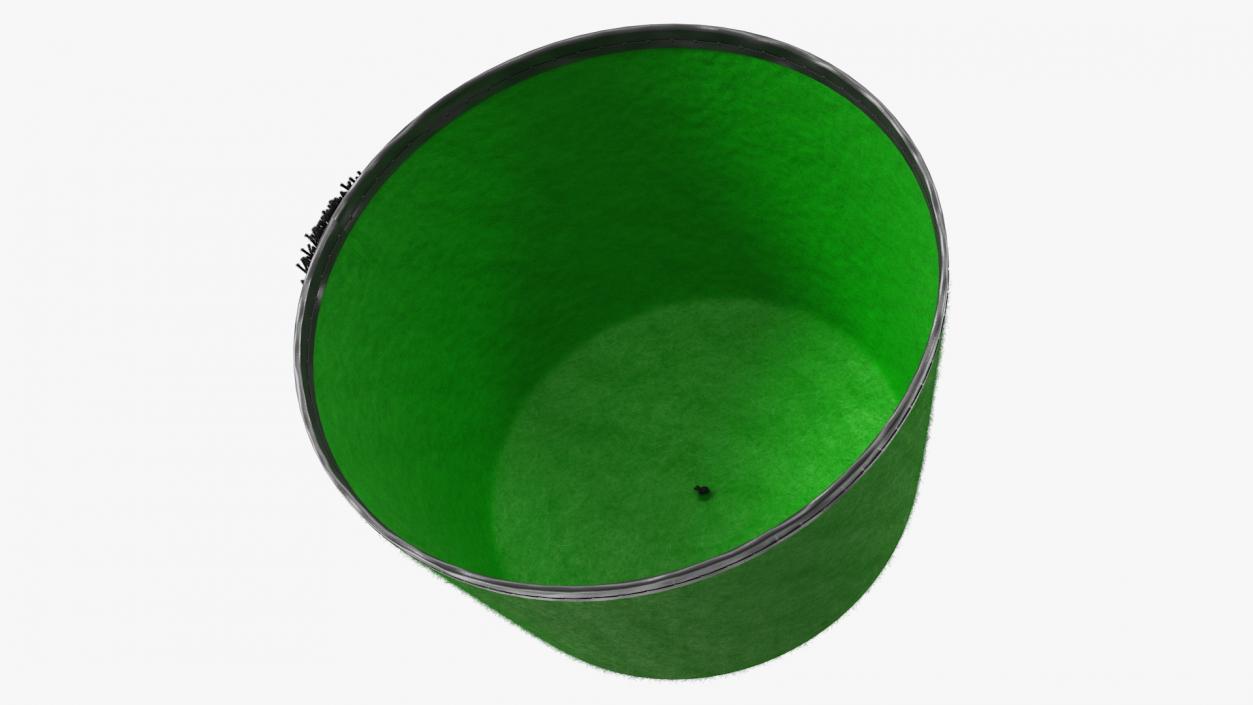 Traditional Arabic Green Fez Hat With Black Tassel Fur 3D model