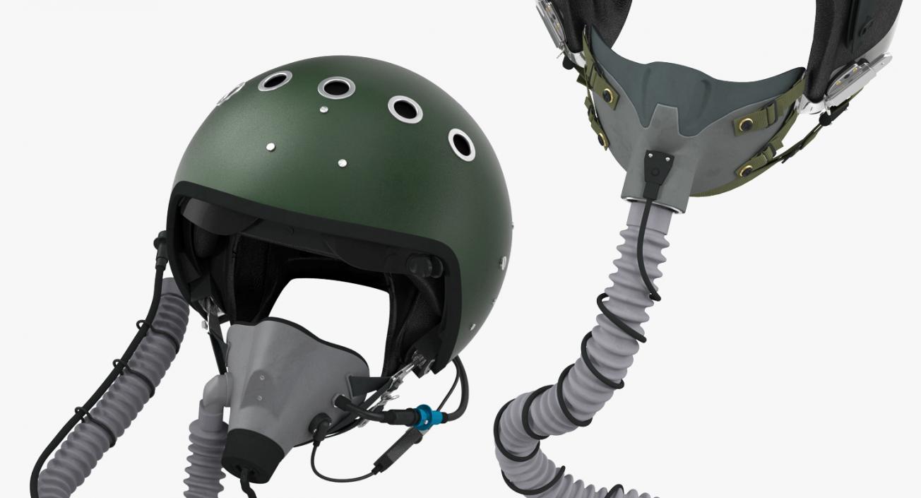 3D Jet Fighter Pilot Helmets Collection