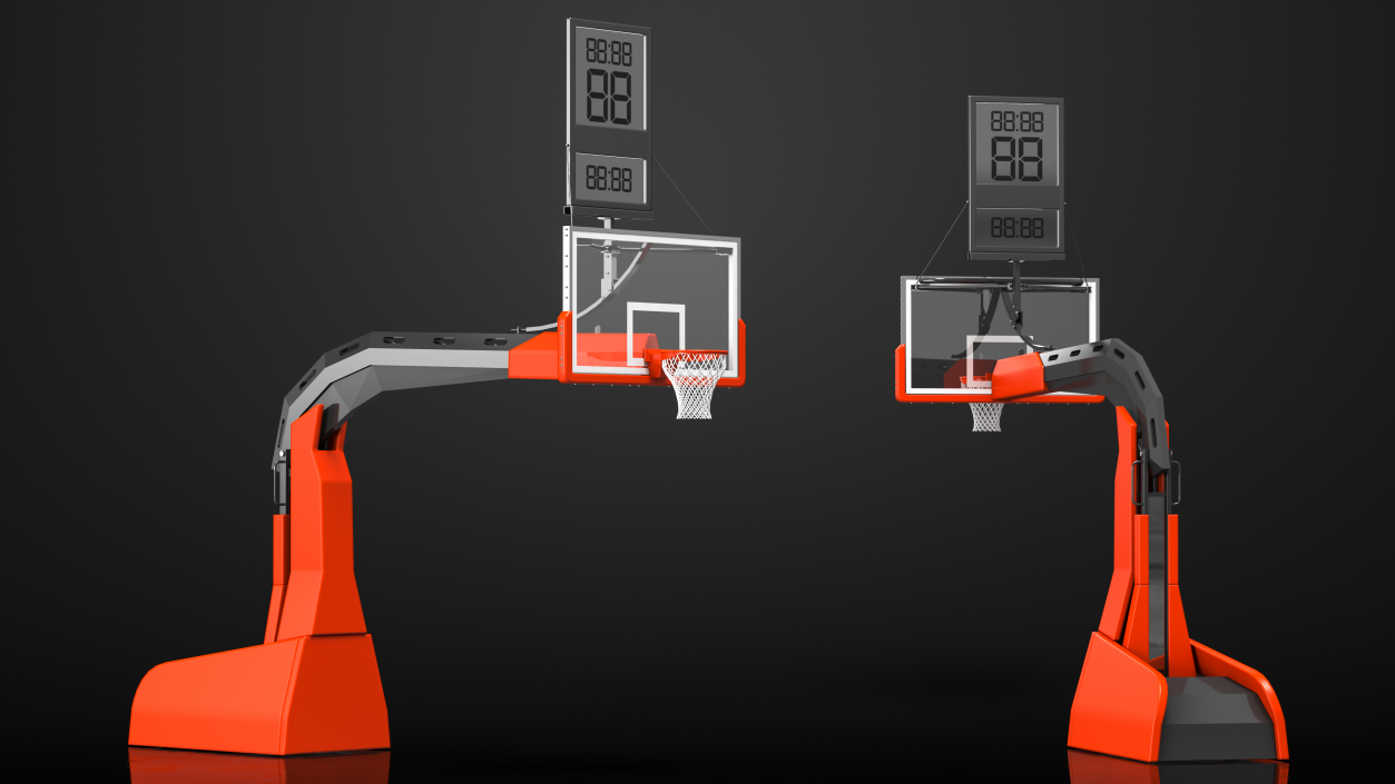 Hydraulic Portable Basketball Hoop 3D model