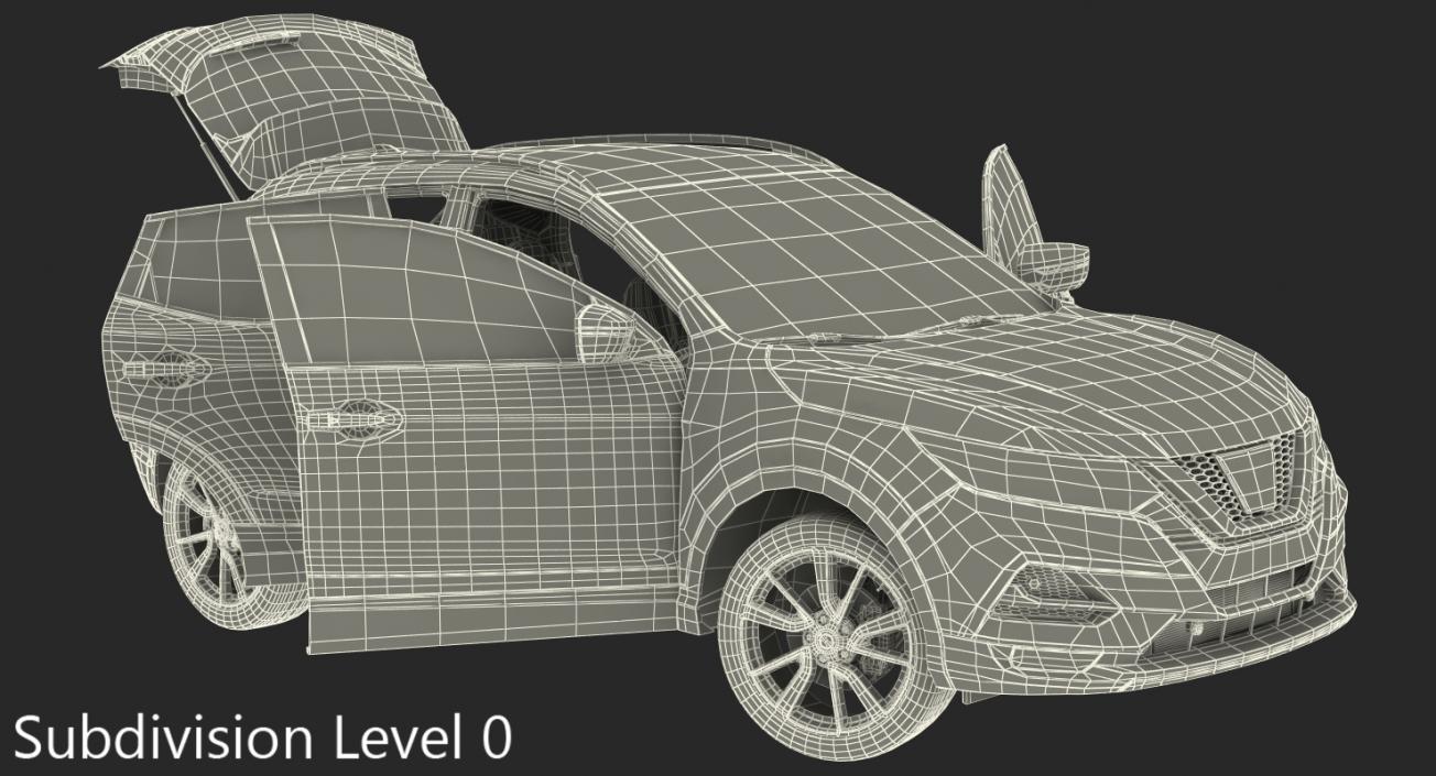 3D model Nissan Qashqai 2017 Simple Interior