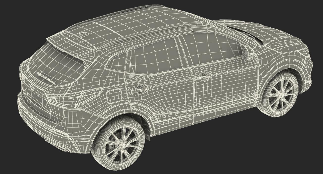 3D model Nissan Qashqai 2017 Simple Interior