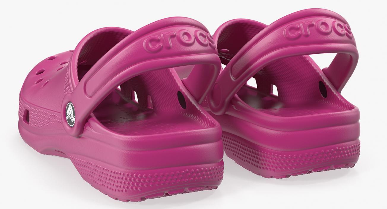 3D Classic Crocs Pink model