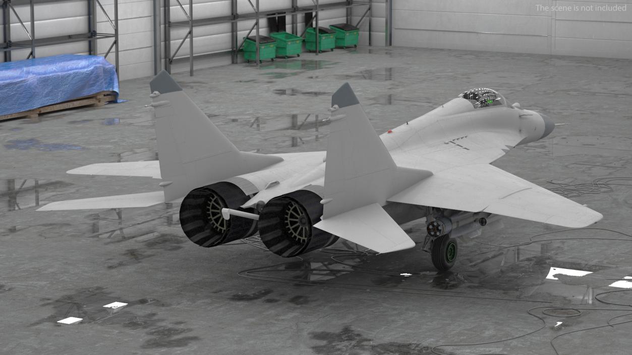 MiG 29 Fighter Aircraft with X-31PM Supersonic Missile 3D model