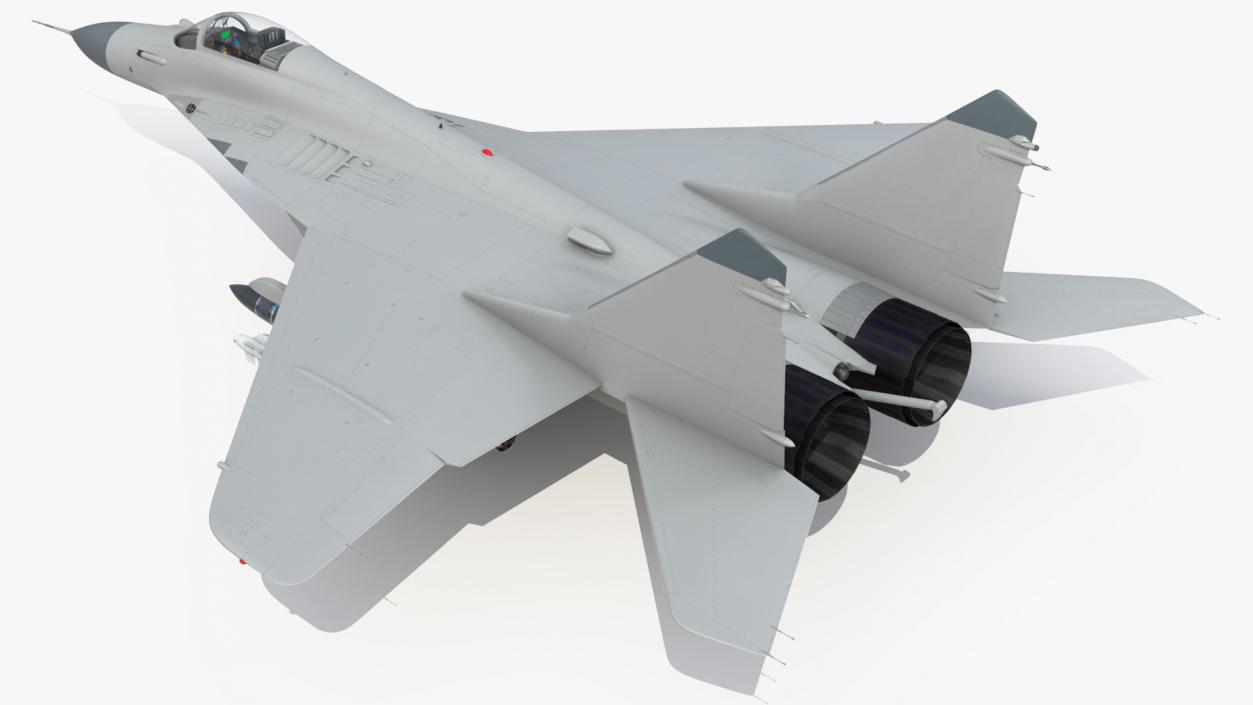 MiG 29 Fighter Aircraft with X-31PM Supersonic Missile 3D model
