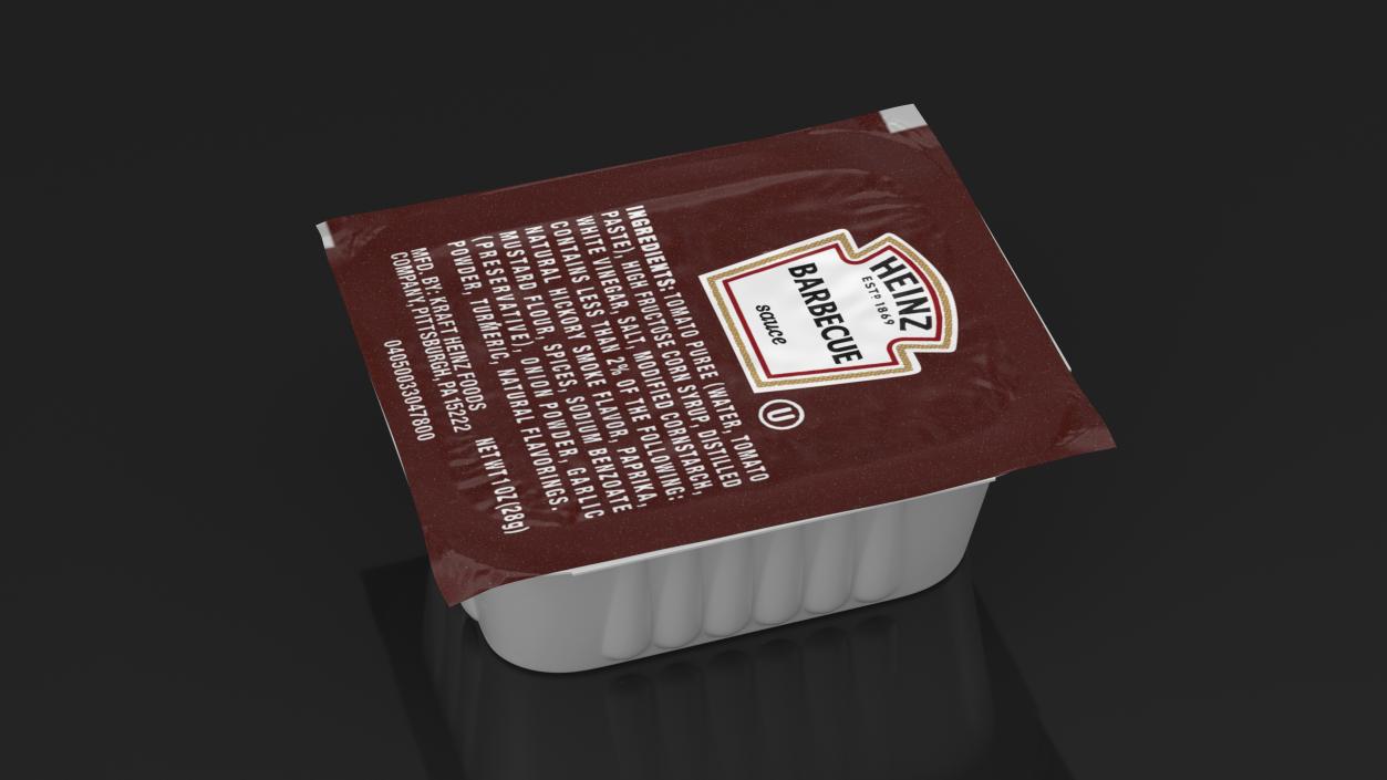 Heinz Barbecue Sauce Single Serve Pot 3D