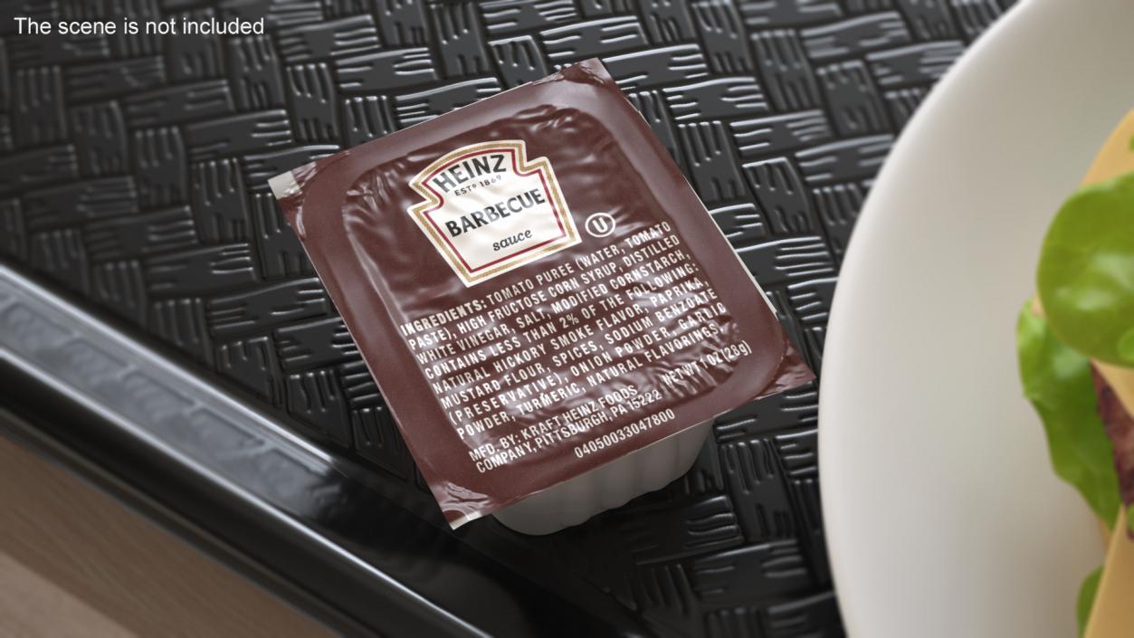 Heinz Barbecue Sauce Single Serve Pot 3D