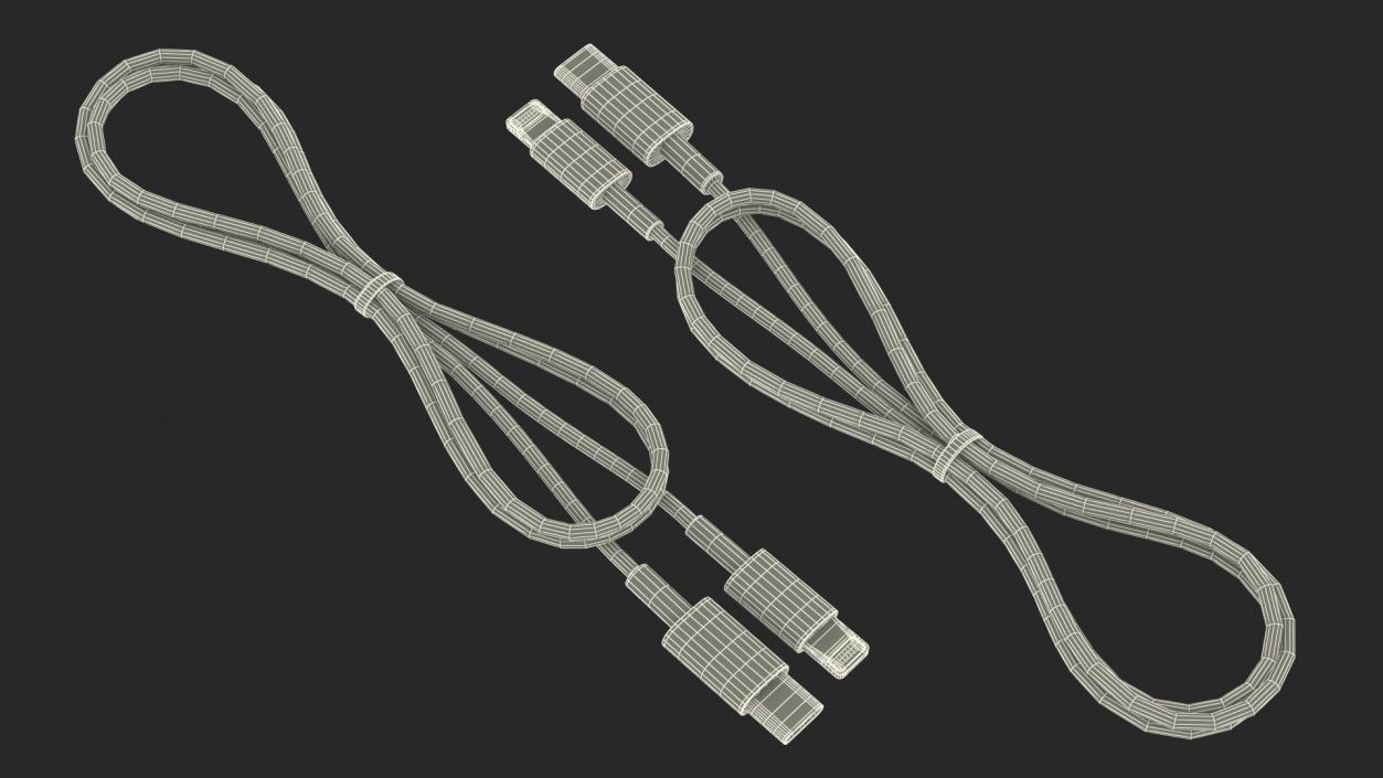 3D USB Type-C to Lightning Cable Folded