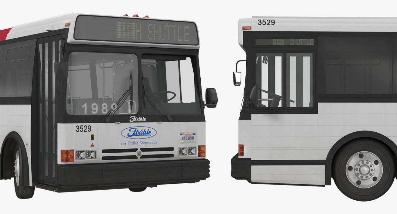 3D Flxible Metro D Bus Rigged