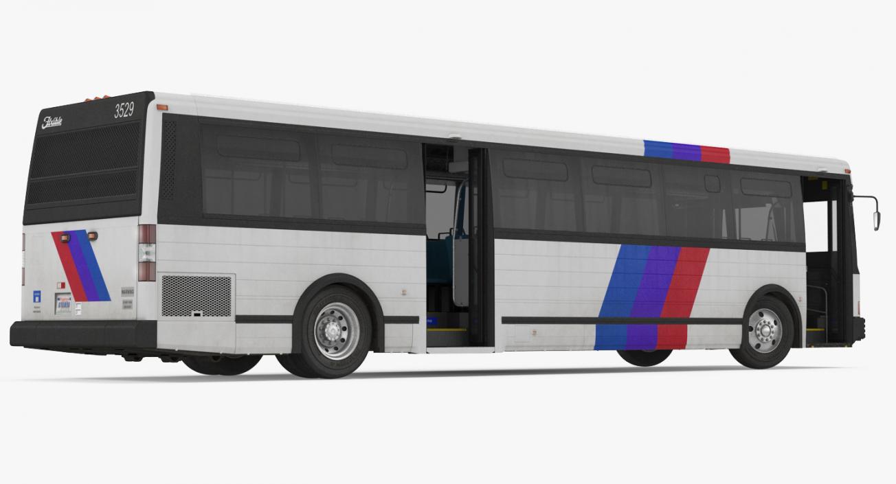 3D Flxible Metro D Bus Rigged