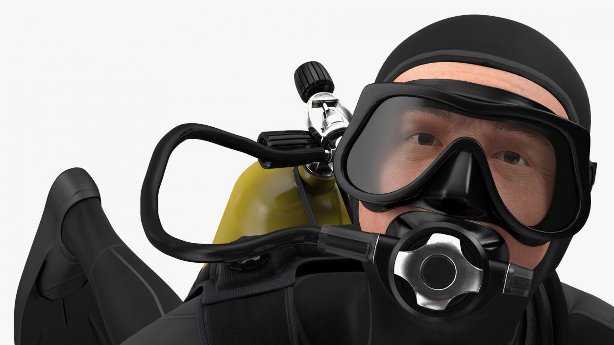 3D Diver with Underwater Scooter Torpedo2000