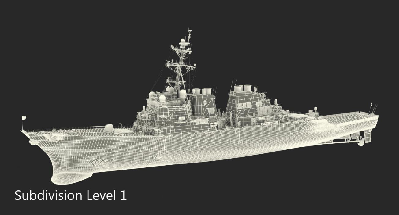 3D Arleigh Burke Destroyer Mahan DDG-72