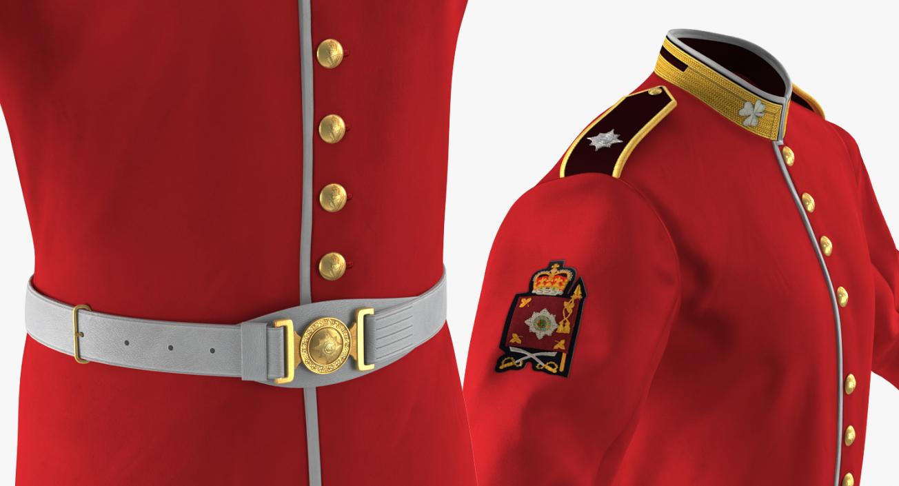 3D model Irish Guard Sergeant Tunic and Belt