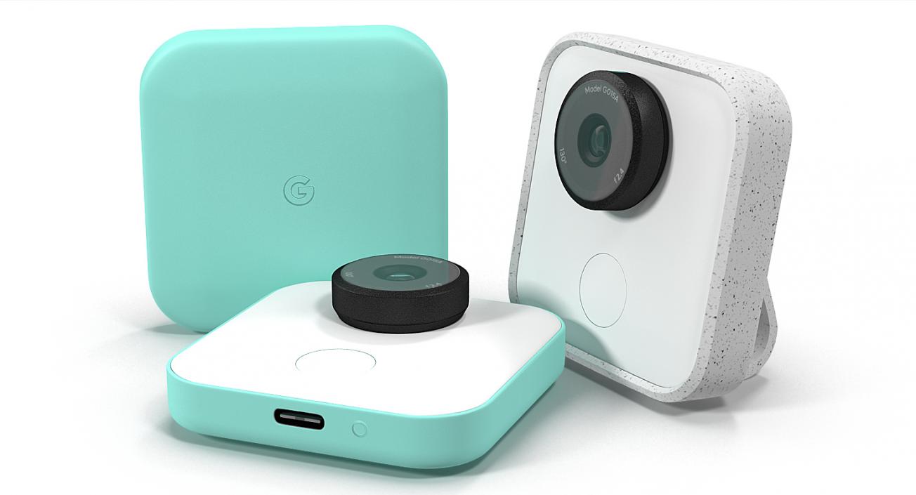3D model Wireless Smart Camera Google Clips with Cover