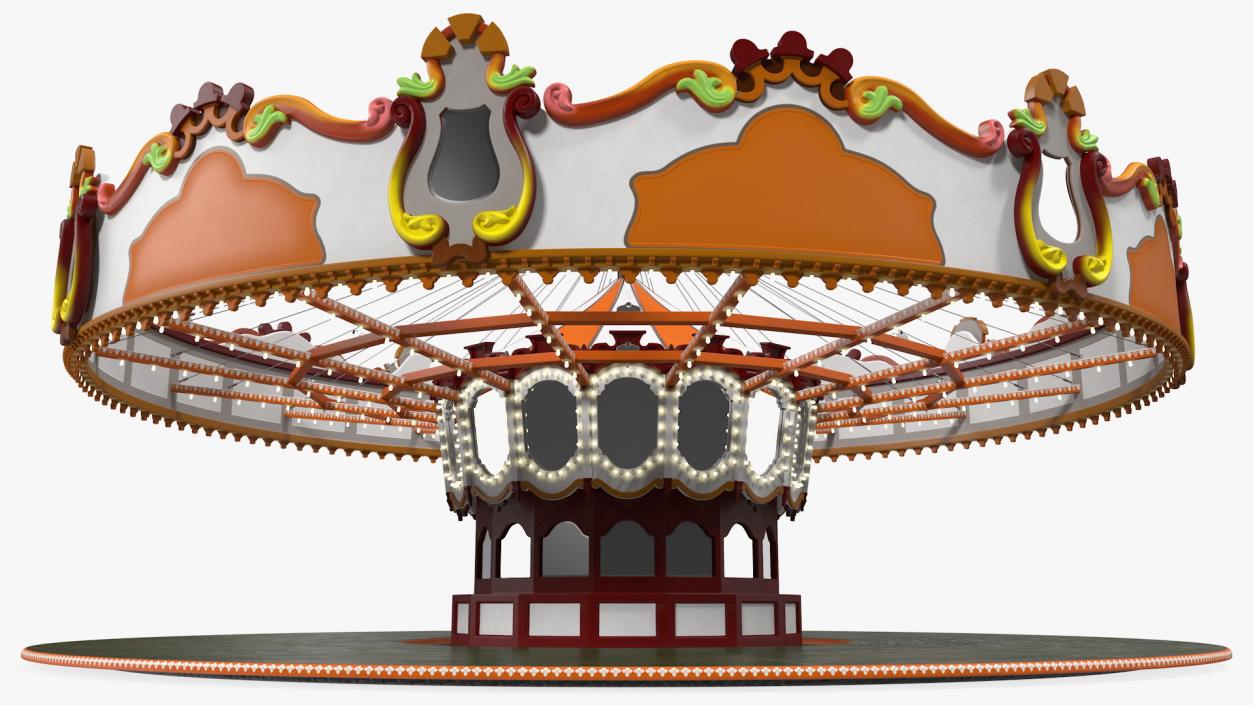 Empty Park Carousel 3D model