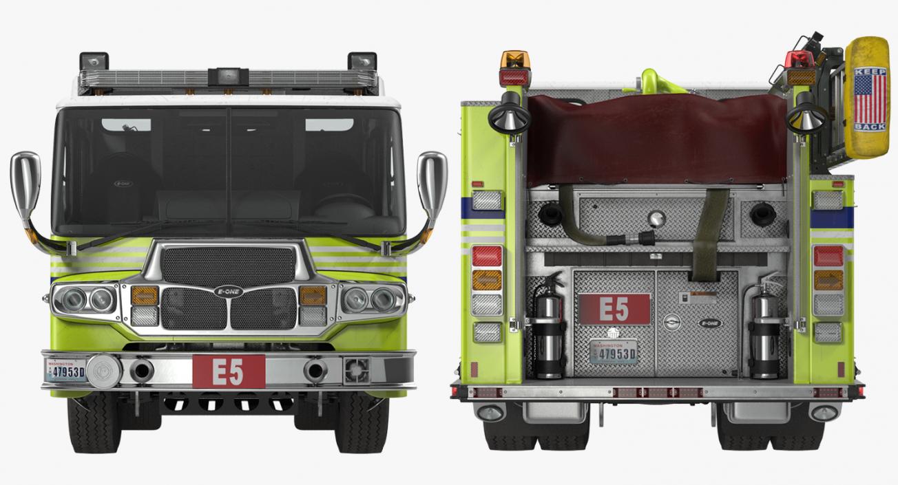 Fire Department E-One Quest Pumper 3D model