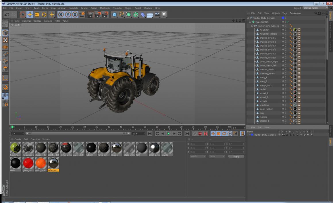 3D Tractor Dirty Generic