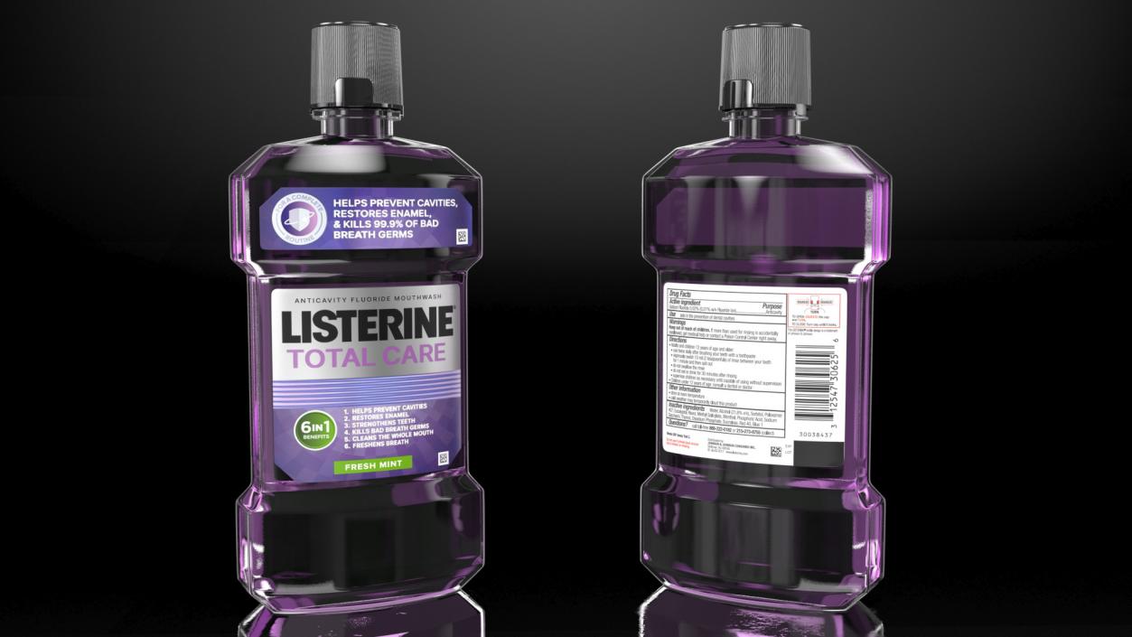 3D Listerine Total Care Anticavity Fluoride Mouthwash 250ml