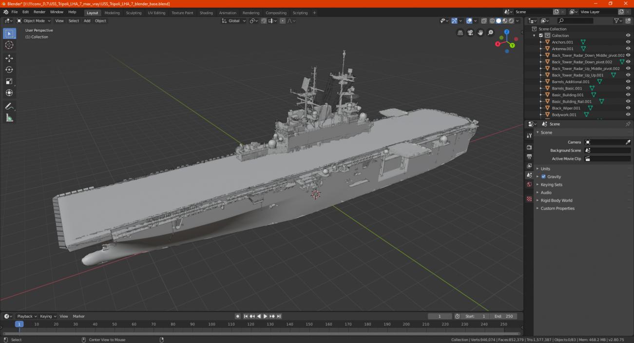 USS Tripoli LHA 7 3D