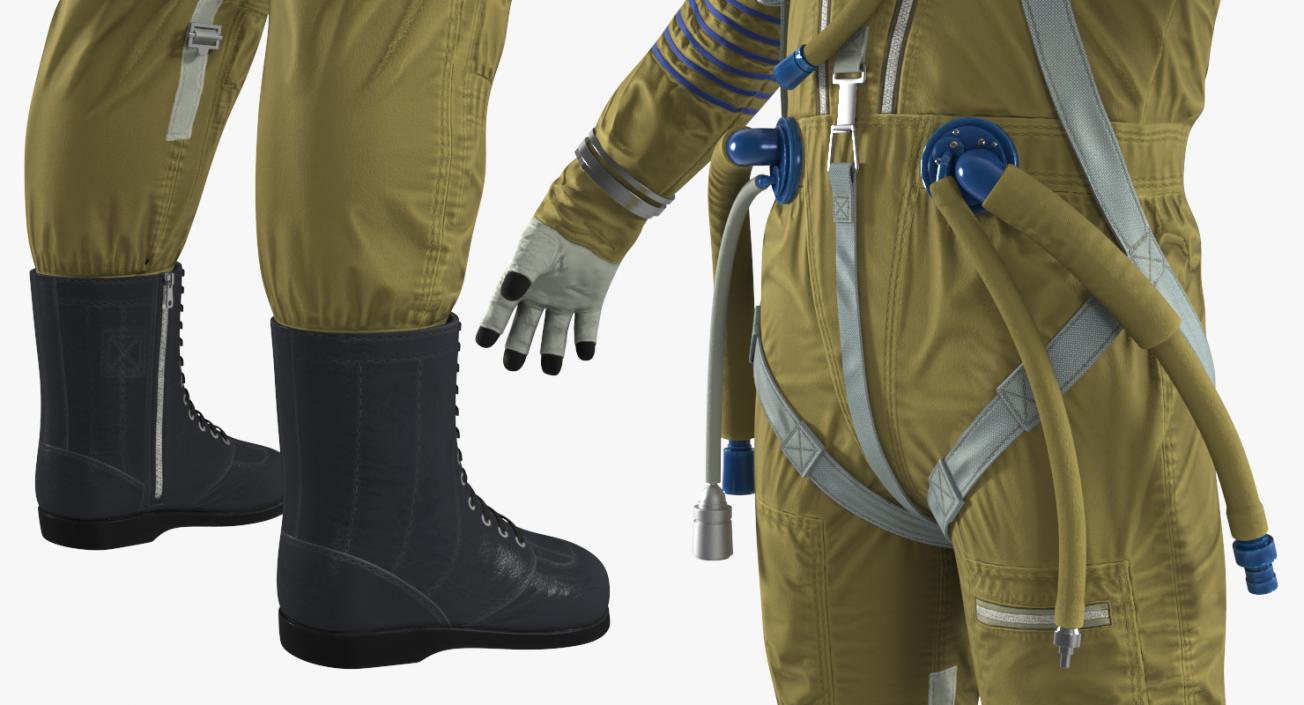 3D USSR Space Suit Strizh with SK-1 Helmet Rigged