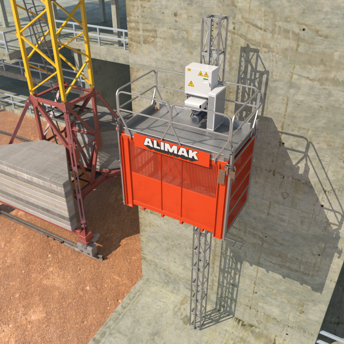3D Construction Lift Cabin model