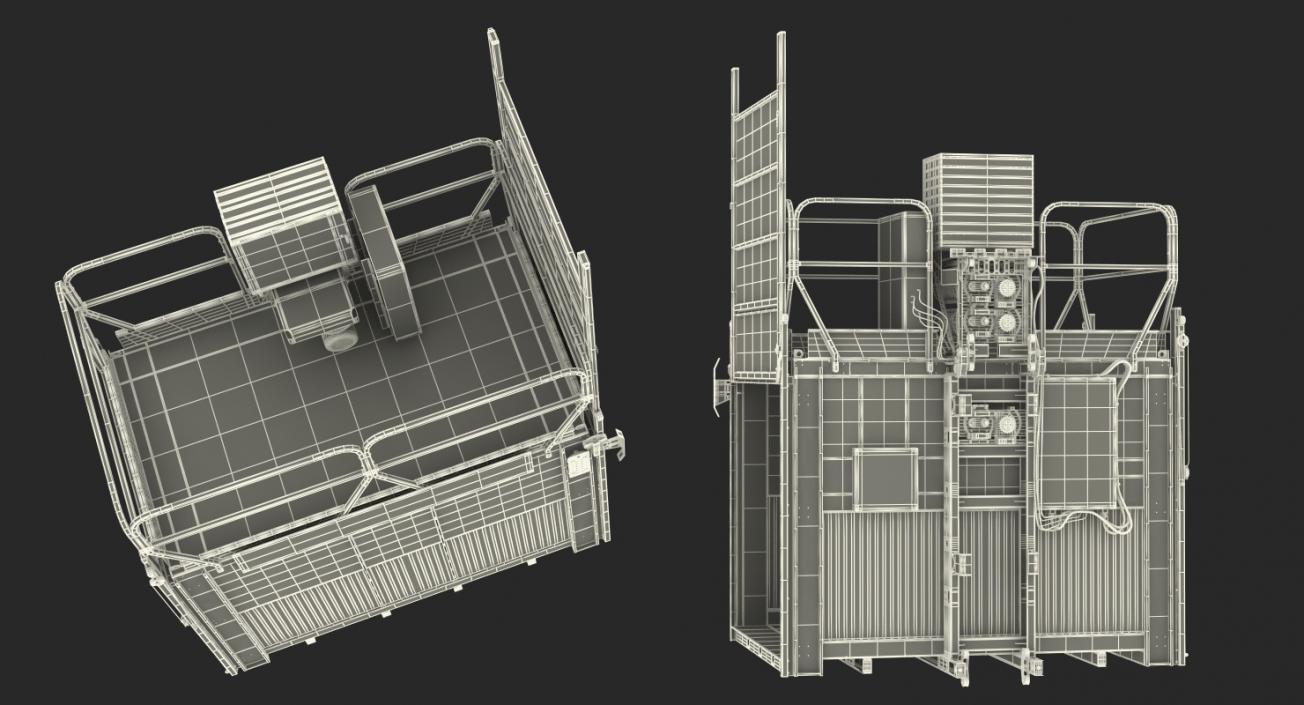3D Construction Lift Cabin model