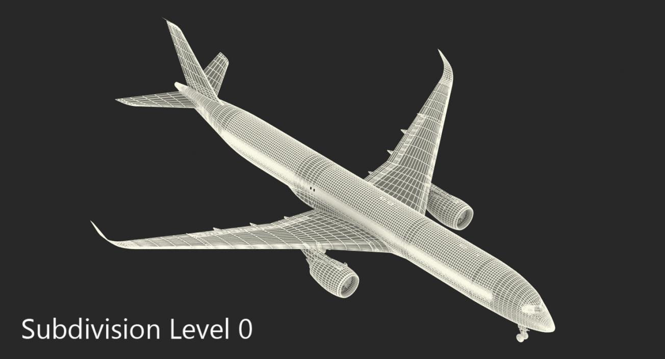 Airbus A350-1000 Qatar 3D