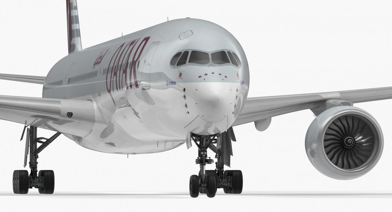 Airbus A350-1000 Qatar 3D