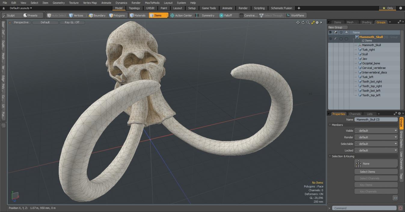 3D Mammoth Skull model