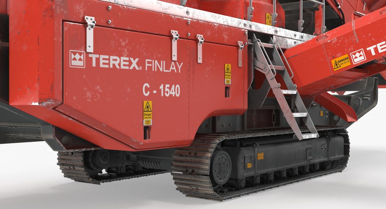 Terex Finlay Hydraulic Cone Crusher Machine Dirty 3D model