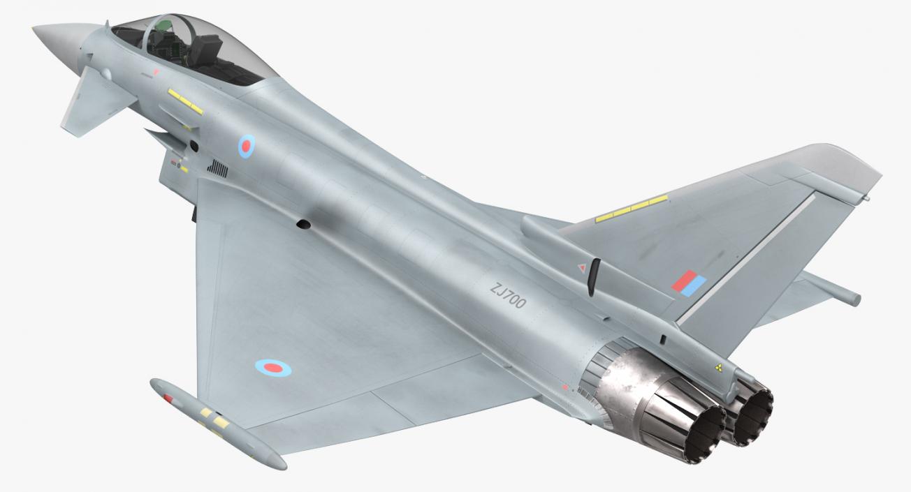 Fighter Eurofighter Typhoon Rigged 3D model