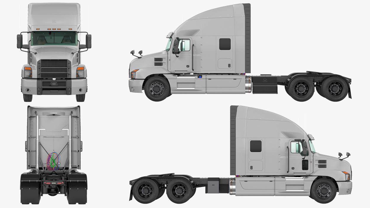 Semi Truck Generic Simple Interior 3D model